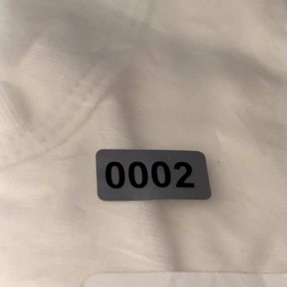 White Square Neck 3/4 Sleeve Snap Closure Bodysuit Women Size L Casual Basic - Picture 7 of 7